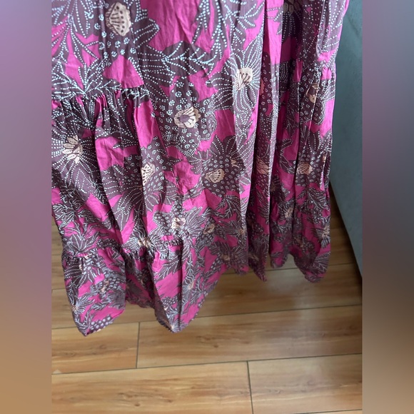 House of Harlow X Nicole Richie Dress Pink Floral Cottage Maxi Dress L - Picture 5 of 10